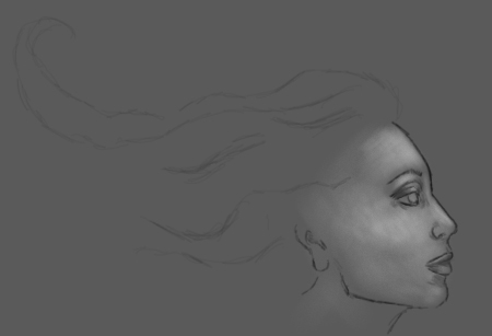 Creation of Lady of mist and shadow: Step 2